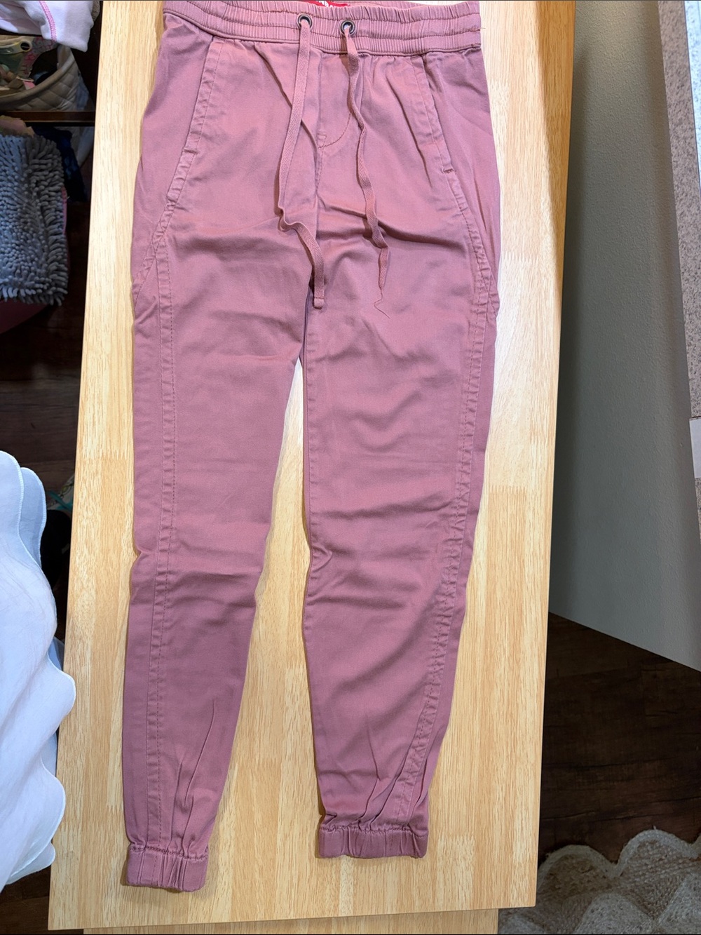 Womens UnionBay Dusty Rose Jogger Pants with Drawstring Waist
